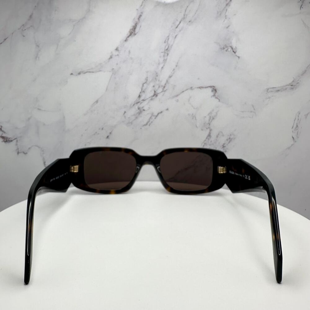 PRADA Sunglasses New Brown Tortoise Acetate PR 17WS Symbole Logo Italy Authentic - Picture 5 of 16